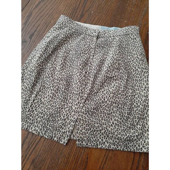 Sz 8 Vintage Platinum Dorothy Schoelen Cheetah Leopard Animal Print Mini Skirt - Picture 3 of 8